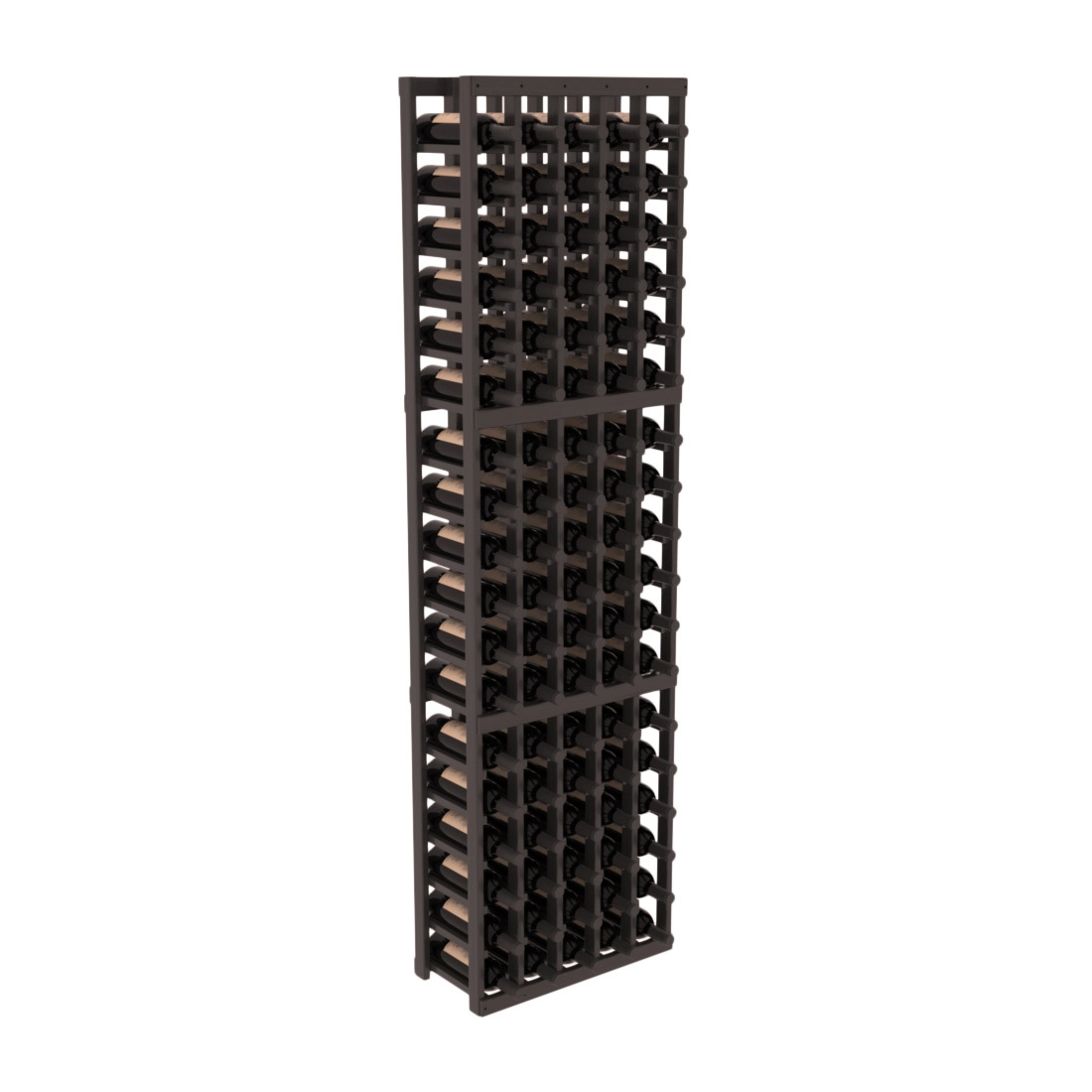 InstaCellar - 5 Column Standard Rack in Grand Mahogany Black stained with WineSafe™ Satin Sealant