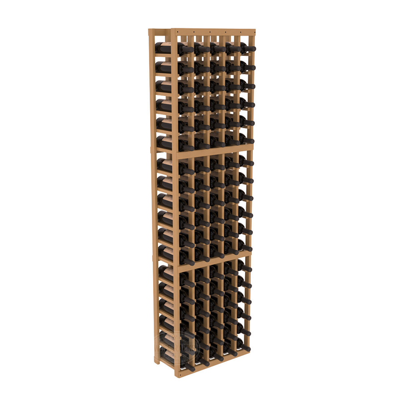 InstaCellar - 5 Column Standard Rack in Ponderosa Pine Oak stained with WineSafe™ Satin Sealant