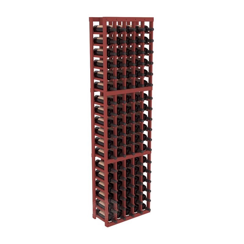 InstaCellar - 5 Column Standard Rack in Ponderosa Pine Cherry stained without WineSafe™ Satin Sealant