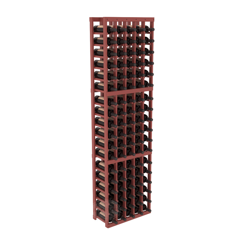 InstaCellar - 5 Column Standard Rack in Ponderosa Pine Cherry stained with WineSafe™ Satin Sealant
