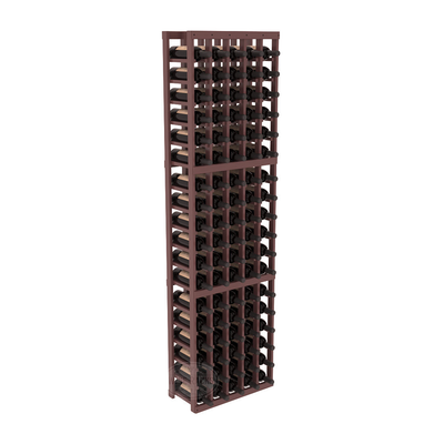 InstaCellar - 5 Column Standard Rack in Ponderosa Pine Walnut stained with WineSafe™ Satin Sealant