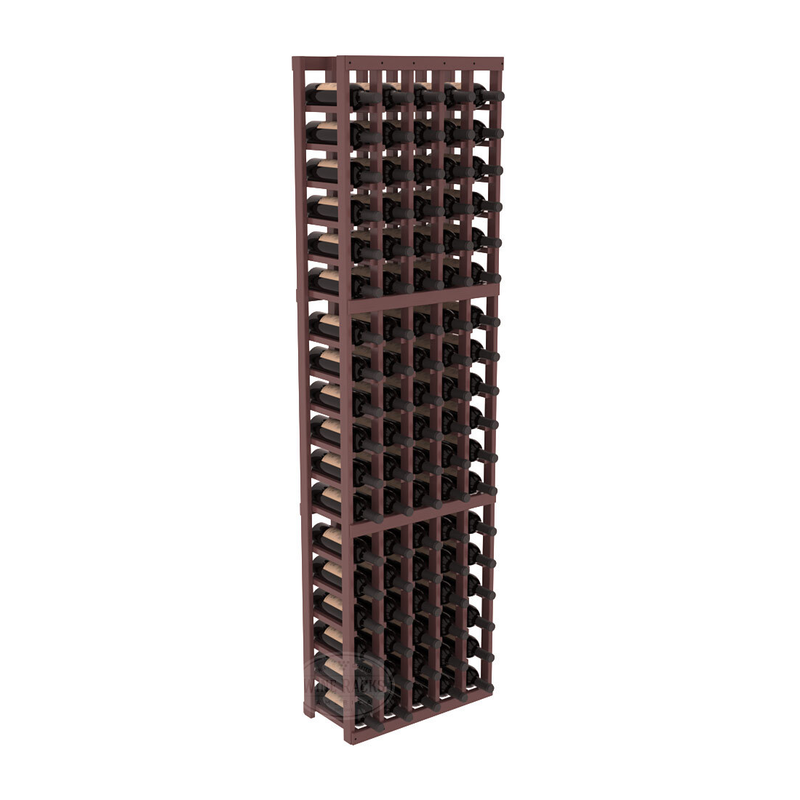 InstaCellar - 5 Column Standard Rack in Ponderosa Pine Walnut stained with WineSafe™ Satin Sealant