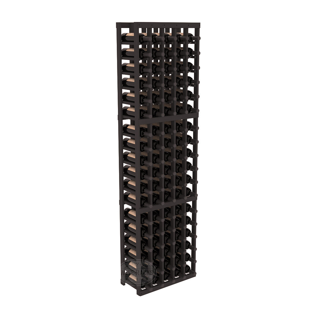 InstaCellar - 5 Column Standard Rack in Ponderosa Pine Black stained without WineSafe™ Satin Sealant