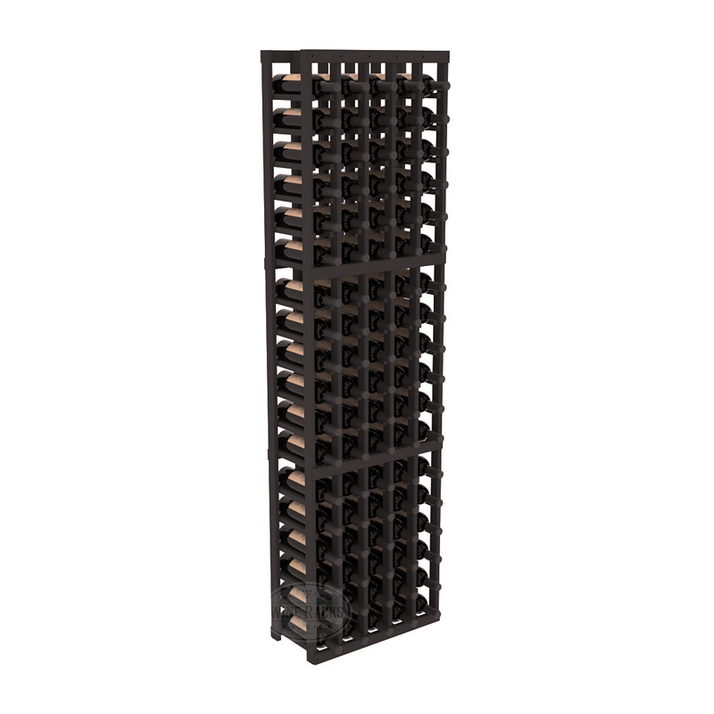 InstaCellar - 5 Column Standard Rack in Ponderosa Pine Black stained without WineSafe™ Satin Sealant