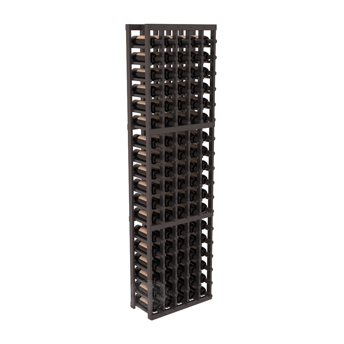 InstaCellar - 5 Column Standard Rack in Ponderosa Pine Black stained with WineSafe™ Satin Sealant