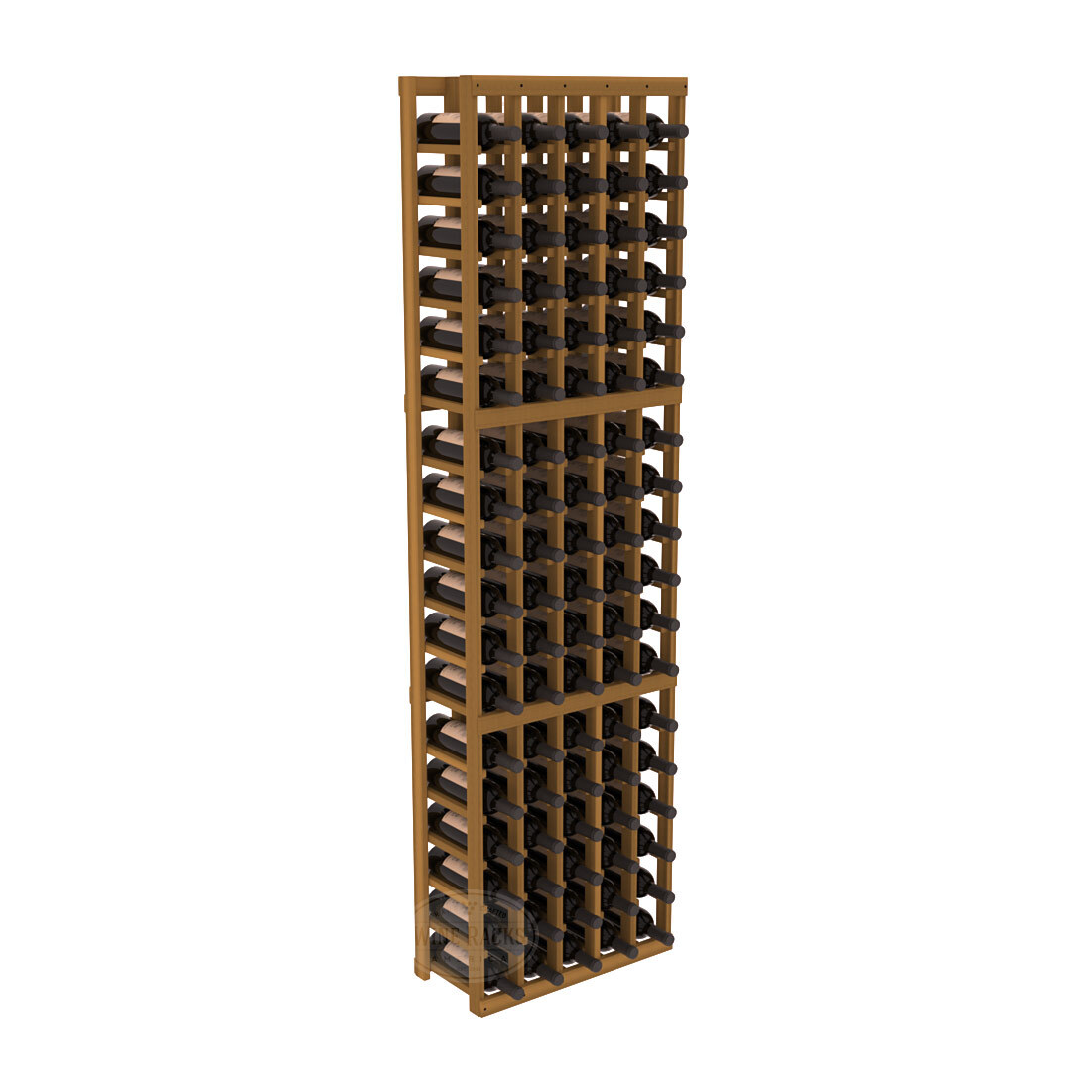 InstaCellar - 5 Column Standard Rack in Premium Redwood Oak stained without WineSafe™ Satin Sealant