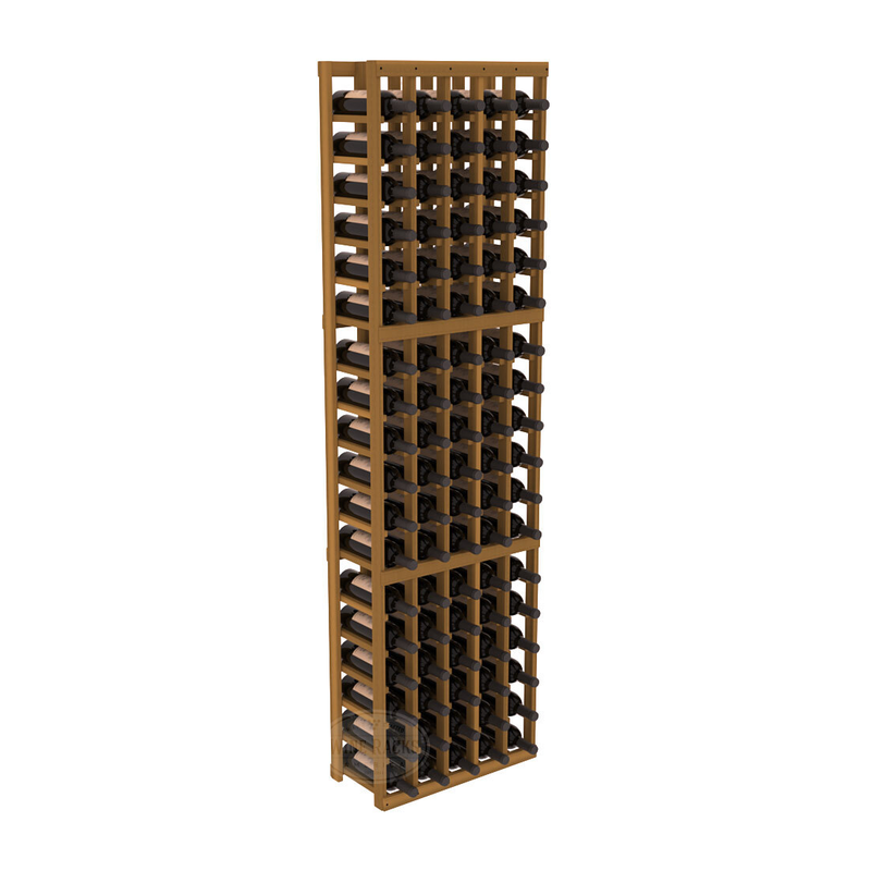 InstaCellar - 5 Column Standard Rack in Premium Redwood Oak stained without WineSafe™ Satin Sealant