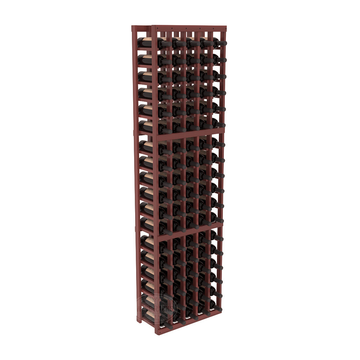 InstaCellar - 5 Column Standard Rack in Premium Redwood Cherry stained with WineSafe™ Satin Sealant