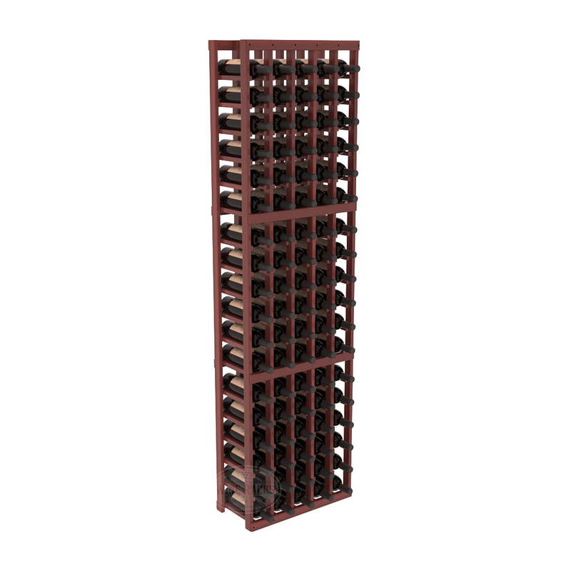 InstaCellar - 5 Column Standard Rack in Premium Redwood Cherry stained with WineSafe™ Satin Sealant