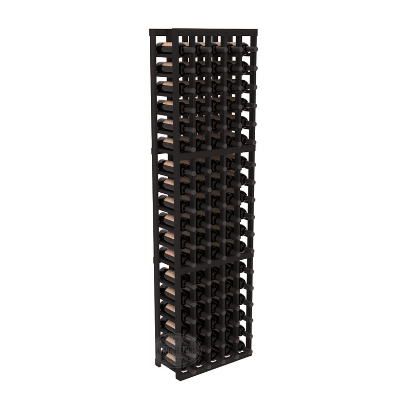 InstaCellar - 5 Column Standard Rack in Premium Redwood Black stained without WineSafe™ Satin Sealant
