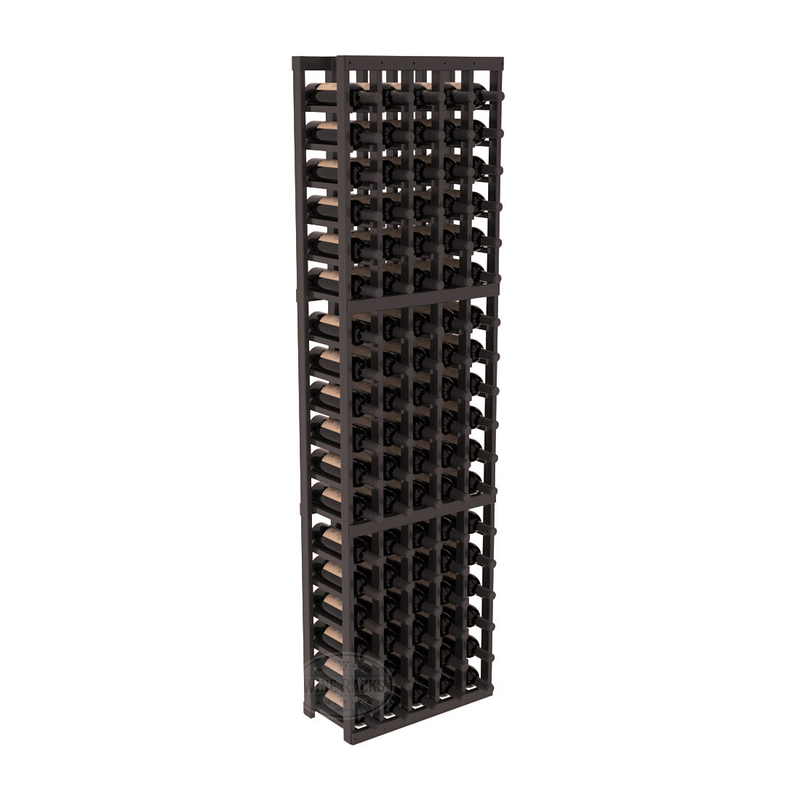 InstaCellar - 5 Column Standard Rack in Premium Redwood Black stained with WineSafe™ Satin Sealant