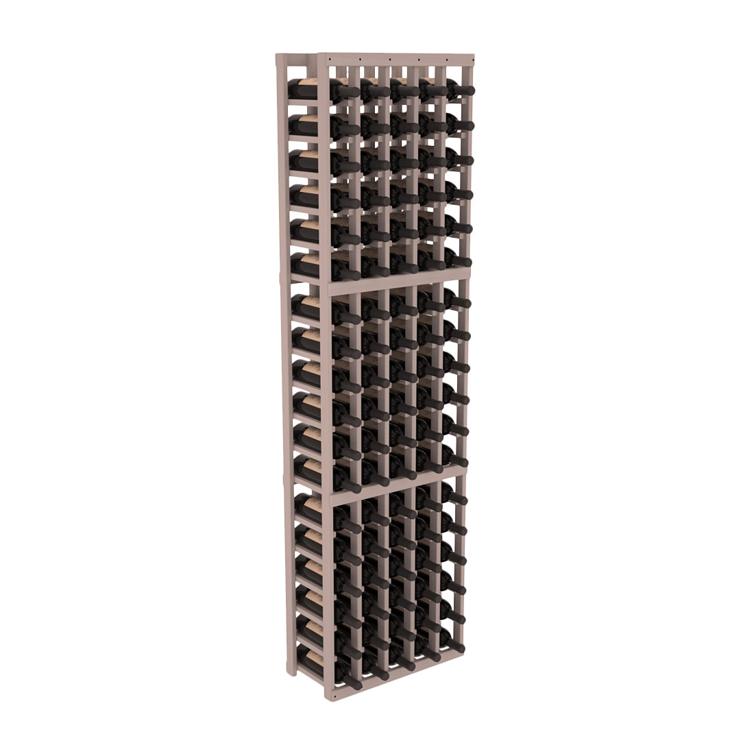 InstaCellar - 5 Column Standard Rack in Premium Redwood Greywash stained without WineSafe™ Satin Sealant
