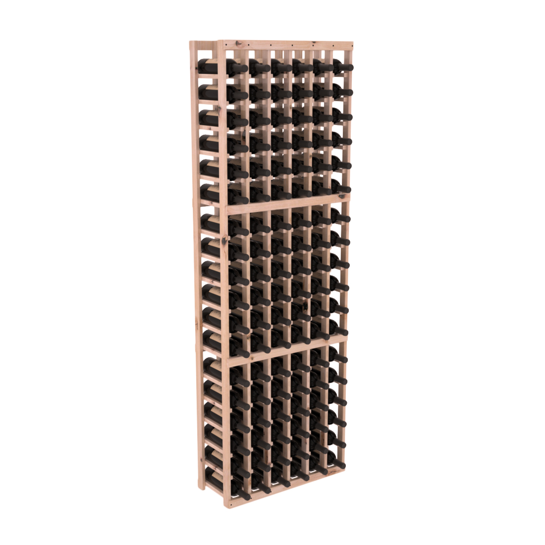 InstaCellar - 6 Column Standard Rack in Knotty Alder Unstained with WineSafe™ Satin Sealant