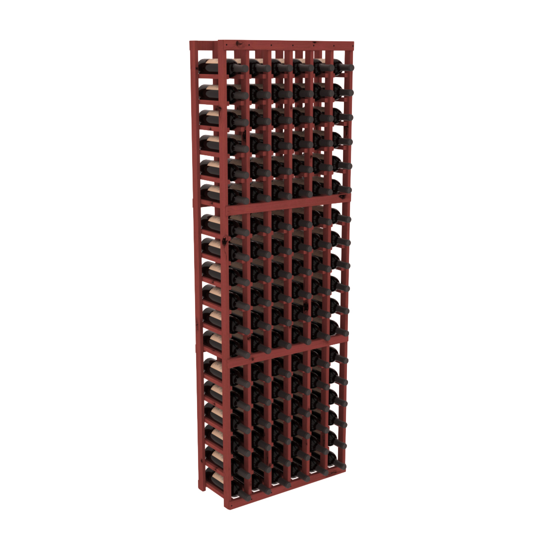 InstaCellar - 6 Column Standard Rack in Knotty Alder Cherry stained without WineSafe™ Satin Sealant