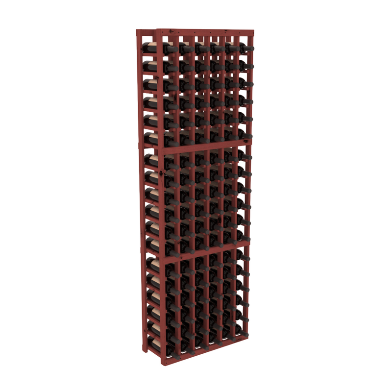 InstaCellar - 6 Column Standard Rack in Knotty Alder Cherry stained without WineSafe™ Satin Sealant