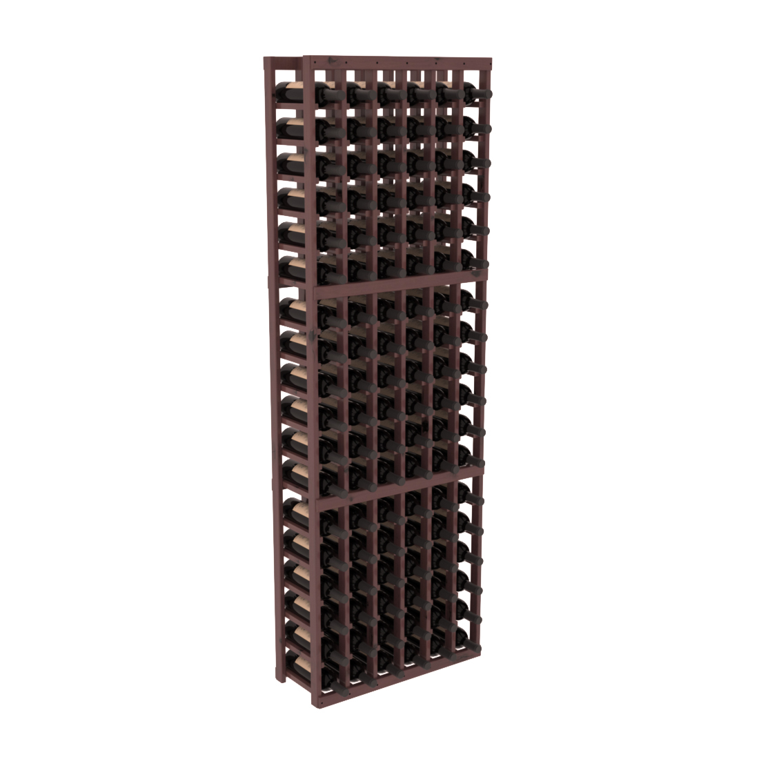 InstaCellar - 6 Column Standard Rack in Knotty Alder Walnut stained with WineSafe™ Satin Sealant