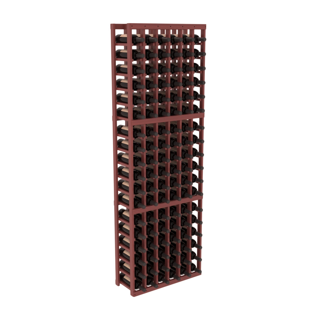 InstaCellar - 6 Column Standard Rack in Grand Mahogany Cherry stained with WineSafe™ Satin Sealant