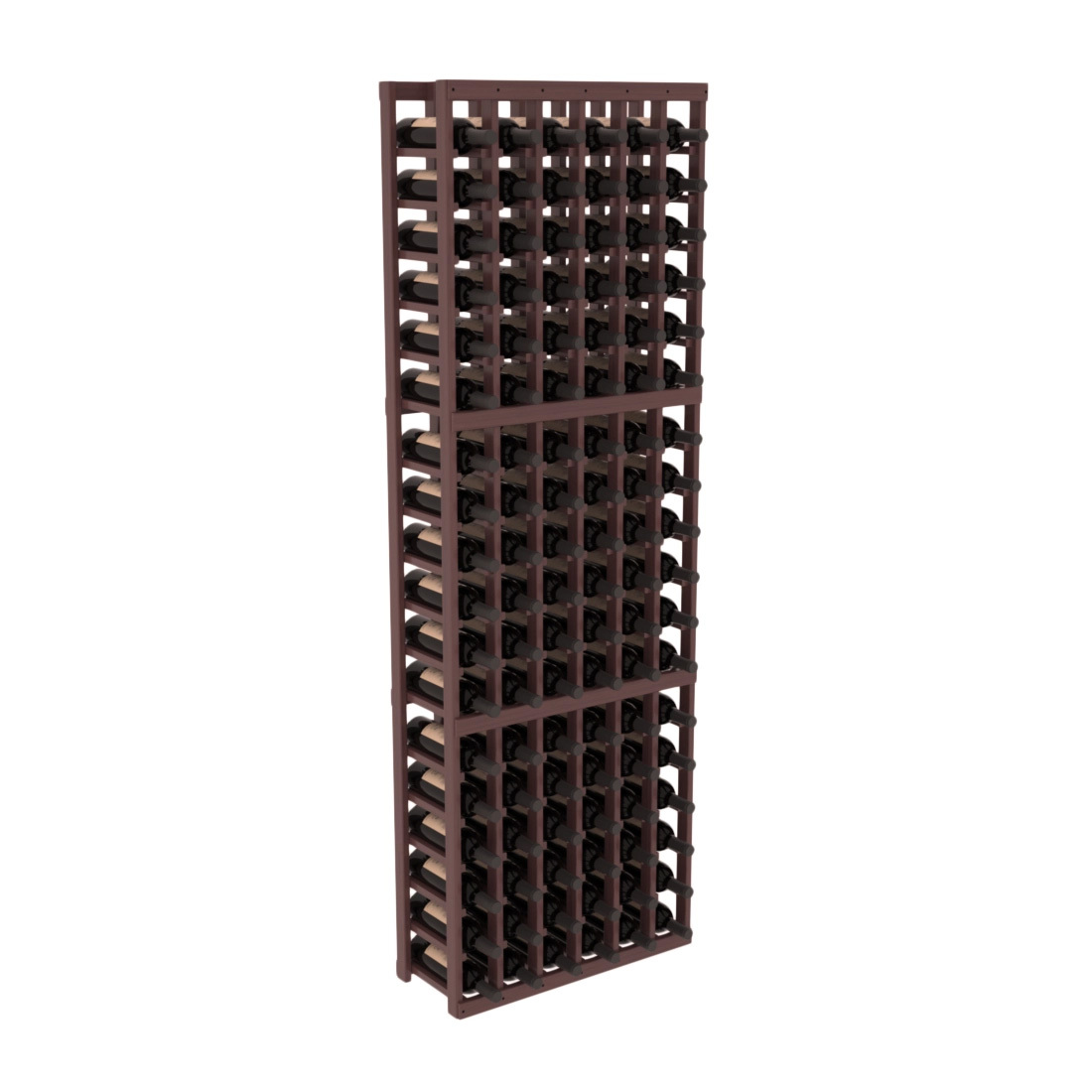 InstaCellar - 6 Column Standard Rack in Grand Mahogany Walnut stained with WineSafe™ Satin Sealant