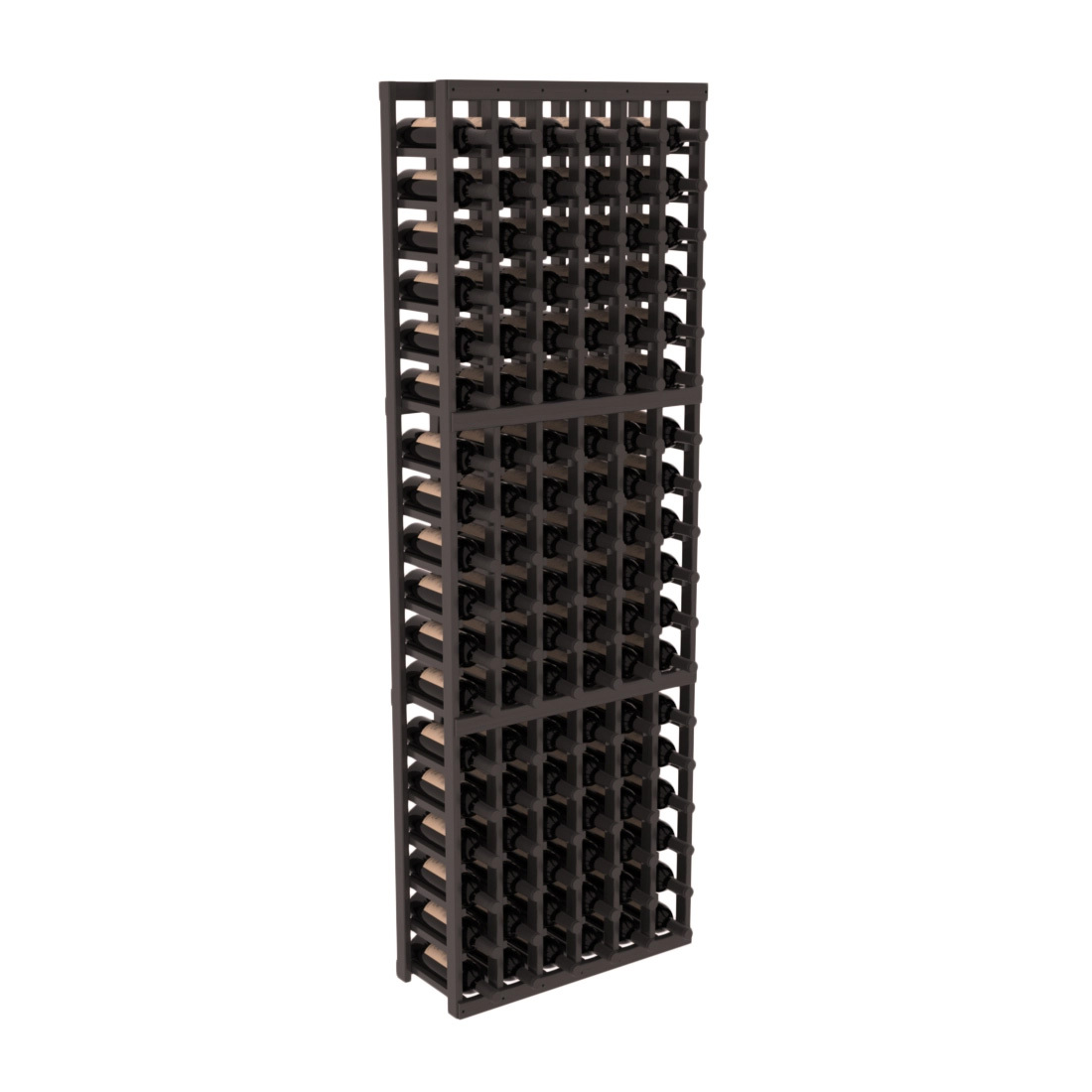 InstaCellar - 6 Column Standard Rack in Grand Mahogany Black stained with WineSafe™ Satin Sealant
