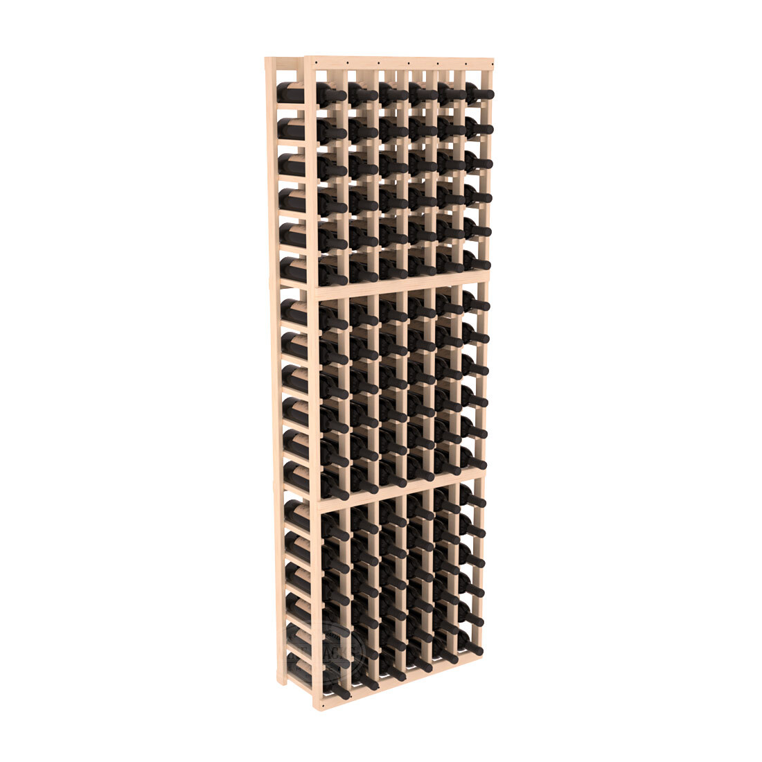 InstaCellar - 6 Column Standard Rack in Ponderosa Pine Unstained without WineSafe™ Satin Sealant