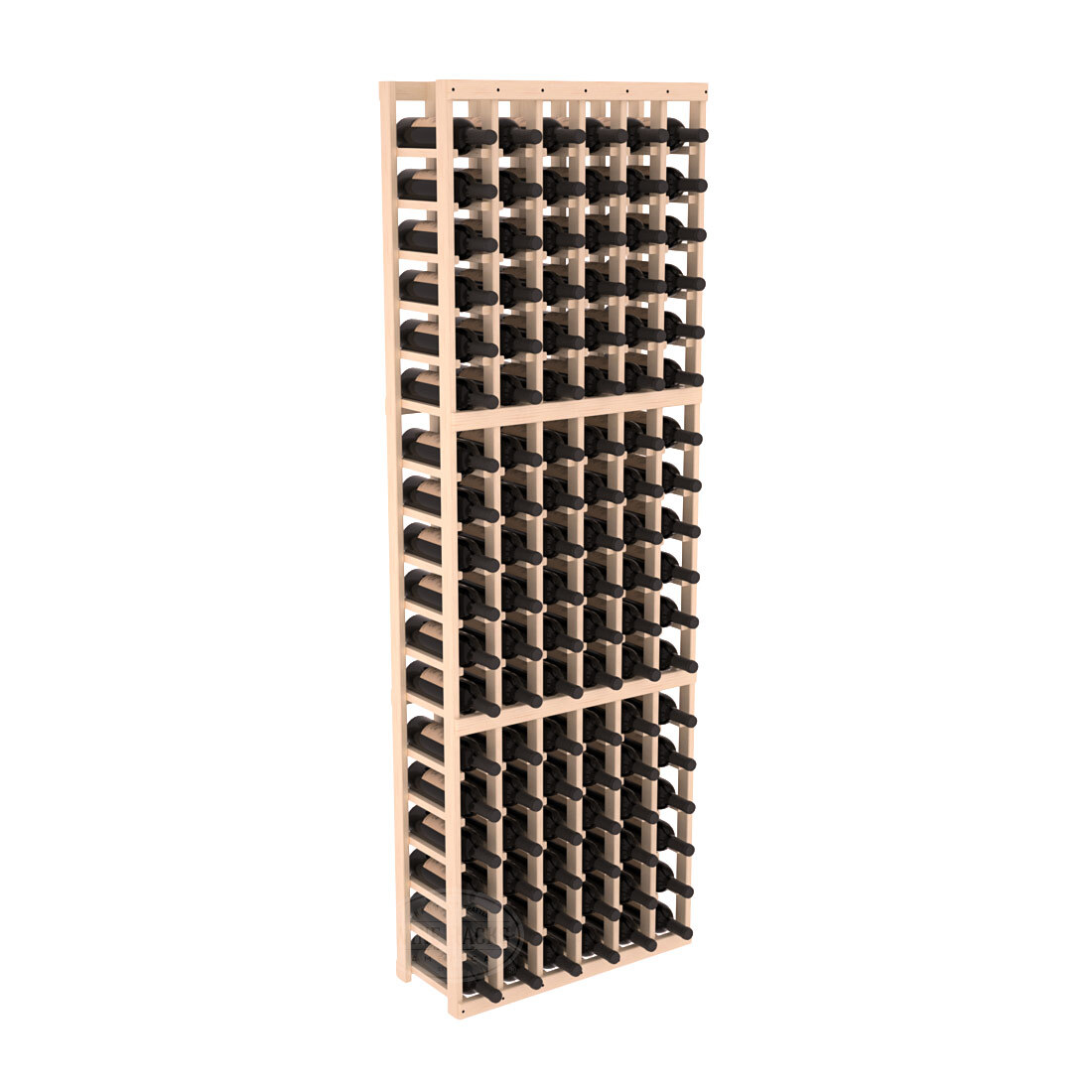 InstaCellar - 6 Column Standard Rack in Ponderosa Pine Unstained with WineSafe™ Satin Sealant