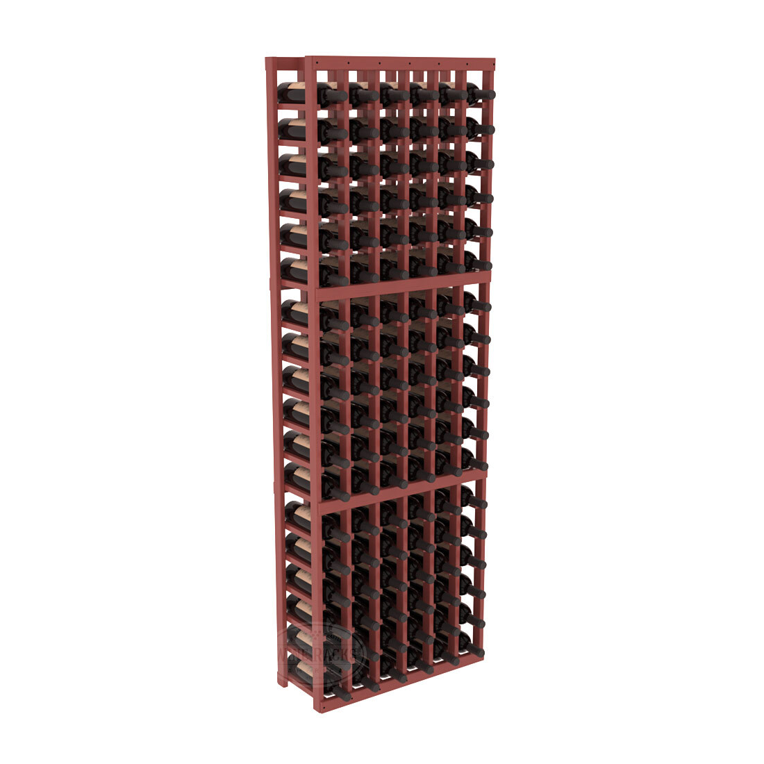 InstaCellar - 6 Column Standard Rack in Ponderosa Pine Cherry stained with WineSafe™ Satin Sealant