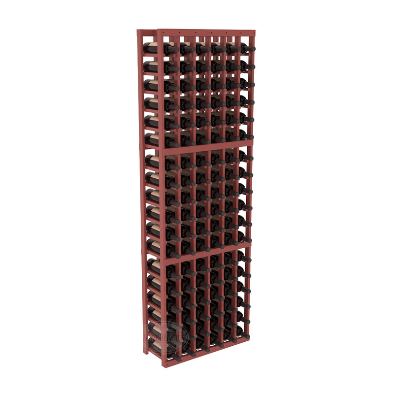 InstaCellar - 6 Column Standard Rack in Ponderosa Pine Cherry stained with WineSafe™ Satin Sealant
