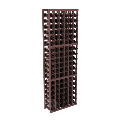 InstaCellar - 6 Column Standard Rack in Ponderosa Pine Walnut stained with WineSafe™ Satin Sealant