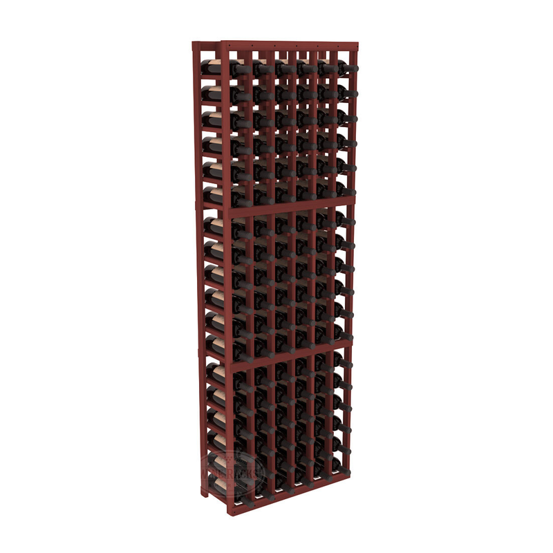 InstaCellar - 6 Column Standard Rack in Premium Redwood Cherry stained without WineSafe™ Satin Sealant
