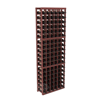 InstaCellar - 6 Column Standard Rack in Premium Redwood Cherry stained with WineSafe™ Satin Sealant