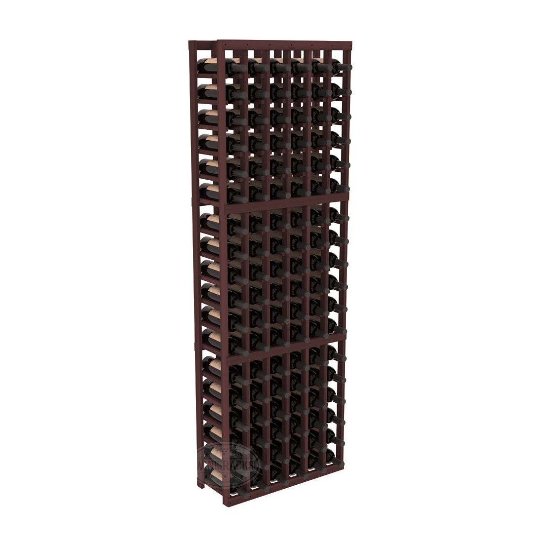 InstaCellar - 6 Column Standard Rack in Premium Redwood Walnut stained without WineSafe™ Satin Sealant