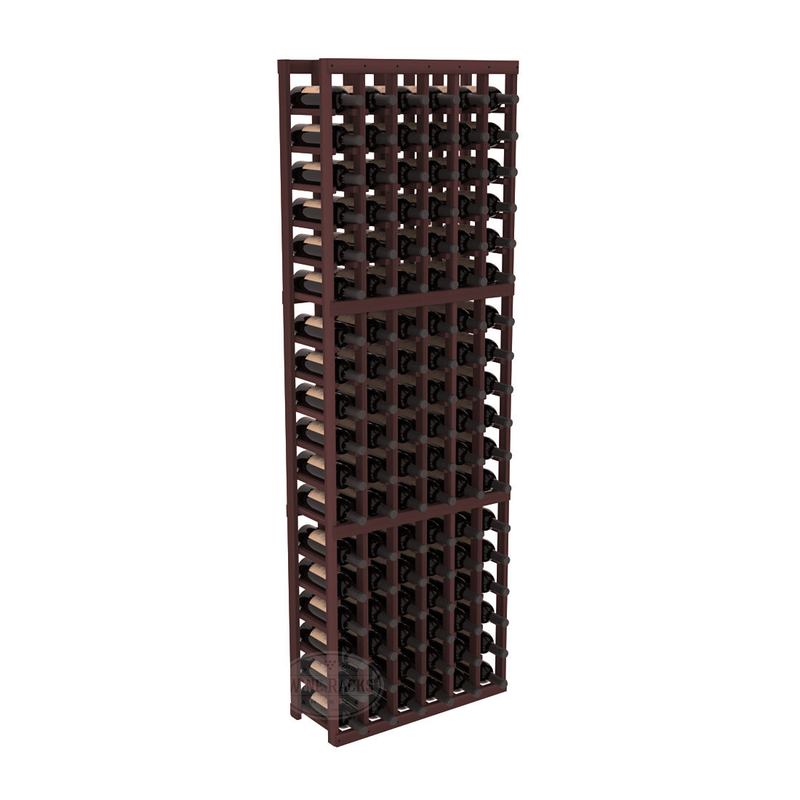 InstaCellar - 6 Column Standard Rack in Premium Redwood Walnut stained without WineSafe™ Satin Sealant