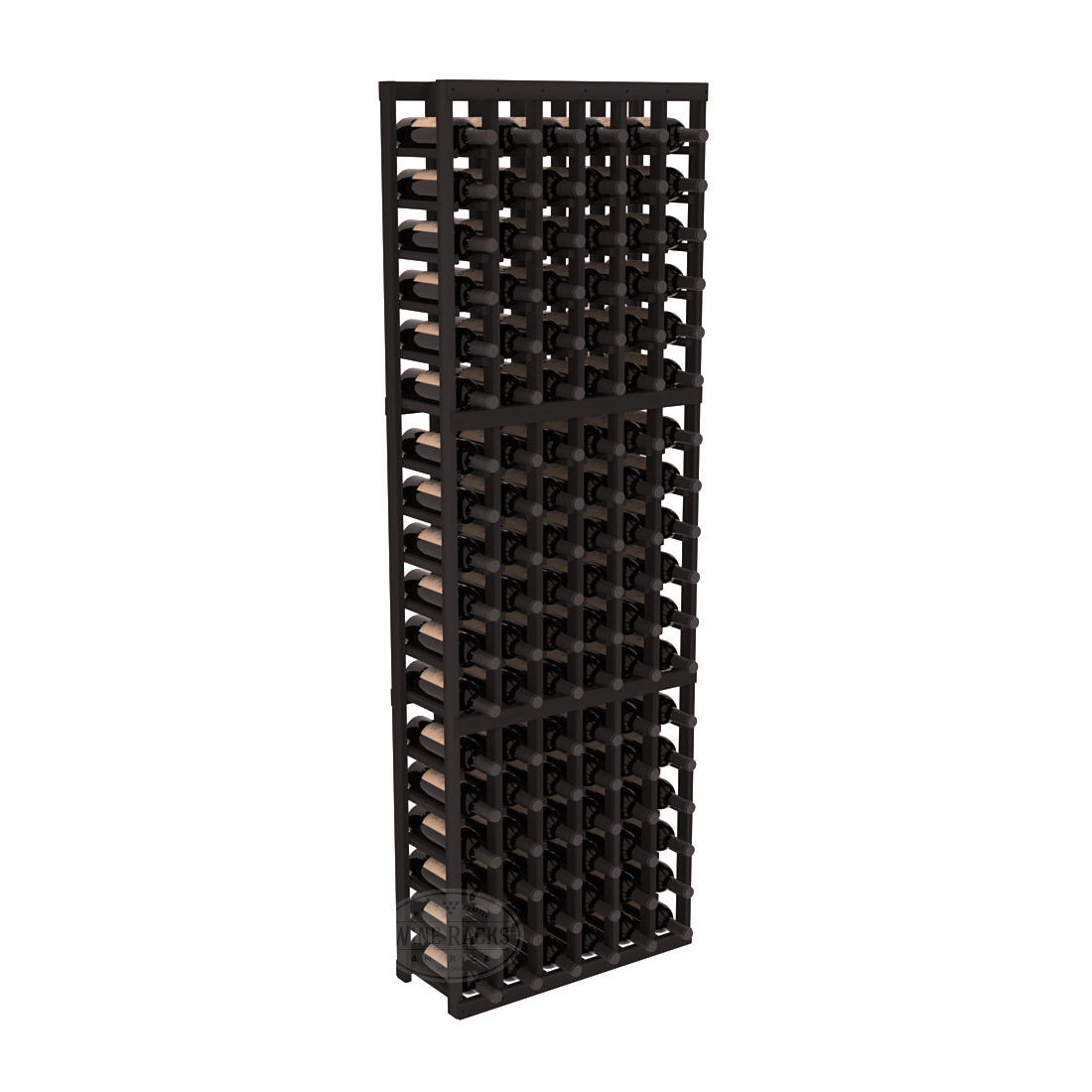 InstaCellar - 6 Column Standard Rack in Premium Redwood Black stained without WineSafe™ Satin Sealant
