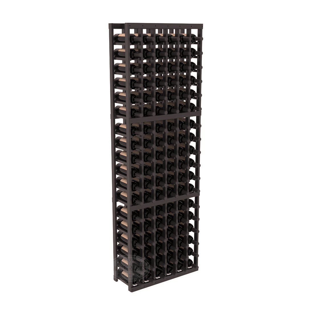 InstaCellar - 6 Column Standard Rack in Premium Redwood Black stained with WineSafe™ Satin Sealant