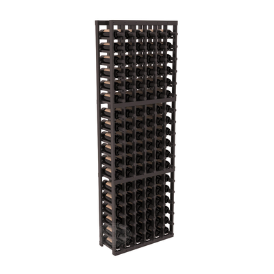 InstaCellar - 6 Column Standard Rack in Premium Redwood Black stained with WineSafe™ Satin Sealant