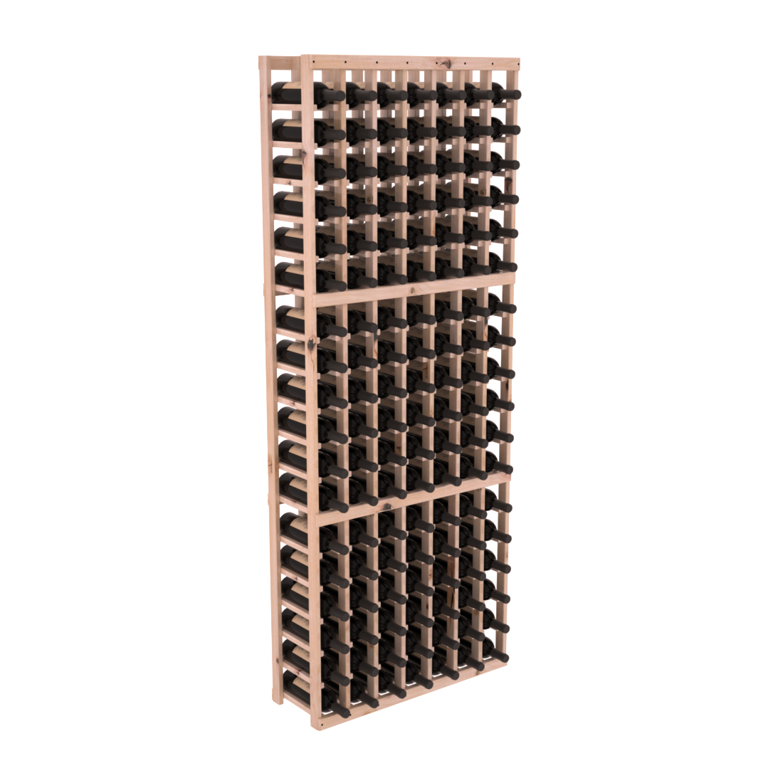 InstaCellar - 7 Column Standard Rack in Knotty Alder Unstained with WineSafe™ Satin Sealant