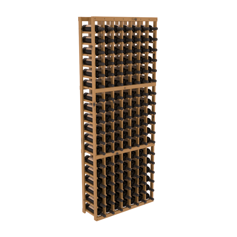 InstaCellar - 7 Column Standard Rack in Knotty Alder Oak stained with WineSafe™ Satin Sealant