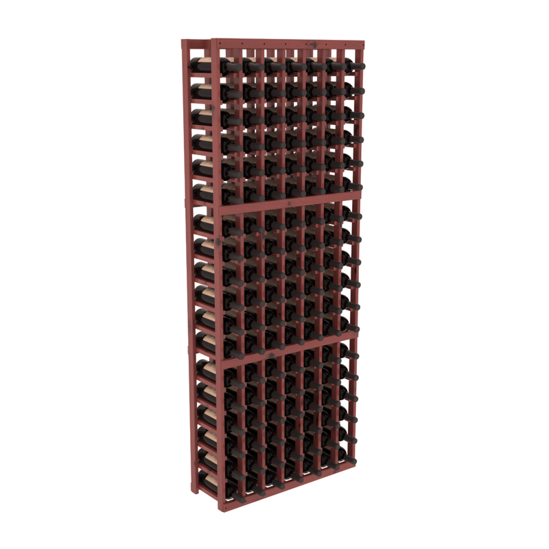 InstaCellar - 7 Column Standard Rack in Knotty Alder Cherry stained with WineSafe™ Satin Sealant
