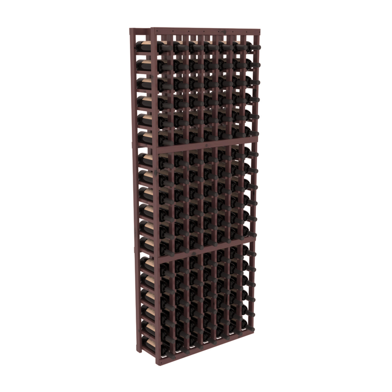 InstaCellar - 7 Column Standard Rack in Knotty Alder Walnut stained with WineSafe™ Satin Sealant
