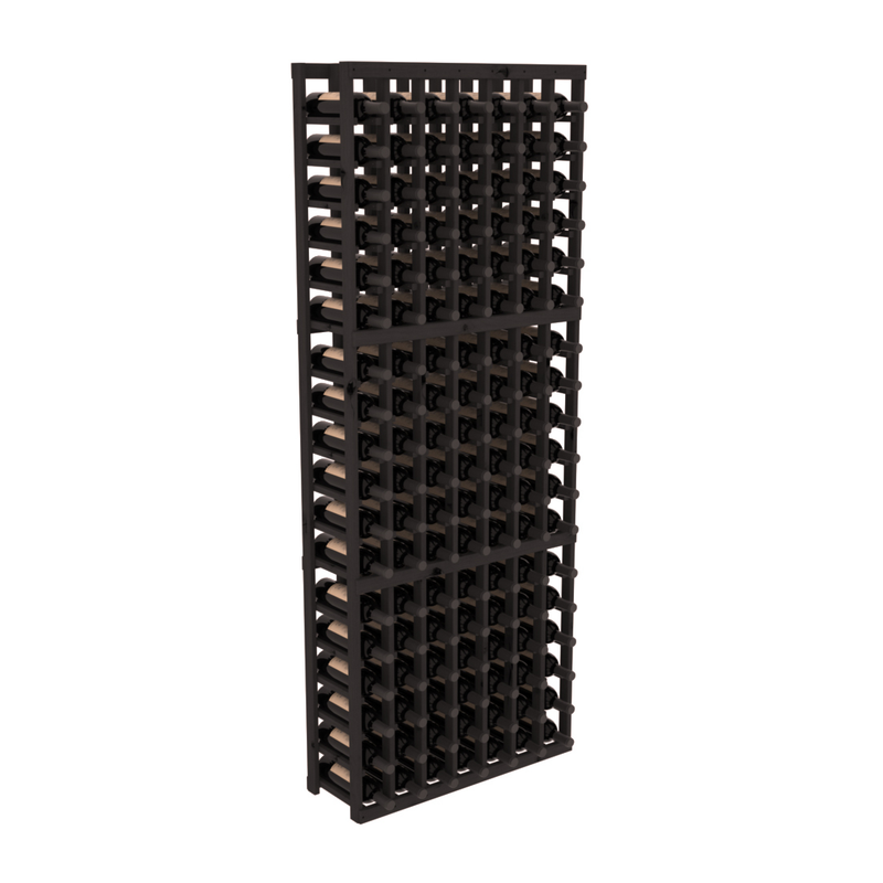 InstaCellar - 7 Column Standard Rack in Knotty Alder Black stained without WineSafe™ Satin Sealant
