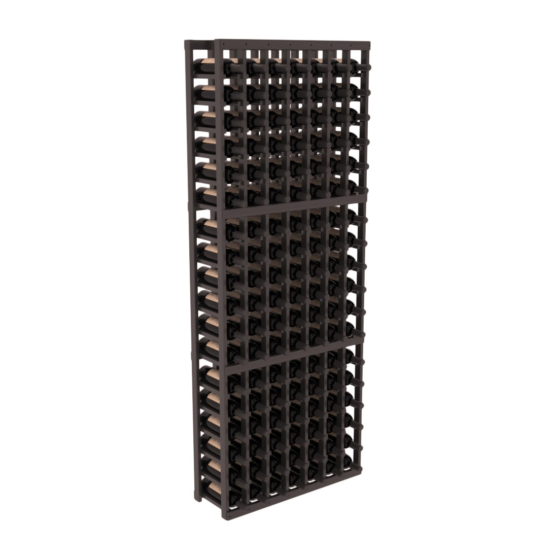 InstaCellar - 7 Column Standard Rack in Grand Mahogany Black stained with WineSafe™ Satin Sealant