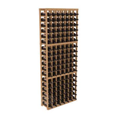 InstaCellar - 7 Column Standard Rack in Ponderosa Pine Oak stained with WineSafe™ Satin Sealant