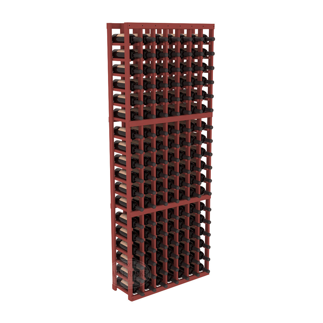 InstaCellar - 7 Column Standard Rack in Ponderosa Pine Cherry stained without WineSafe™ Satin Sealant