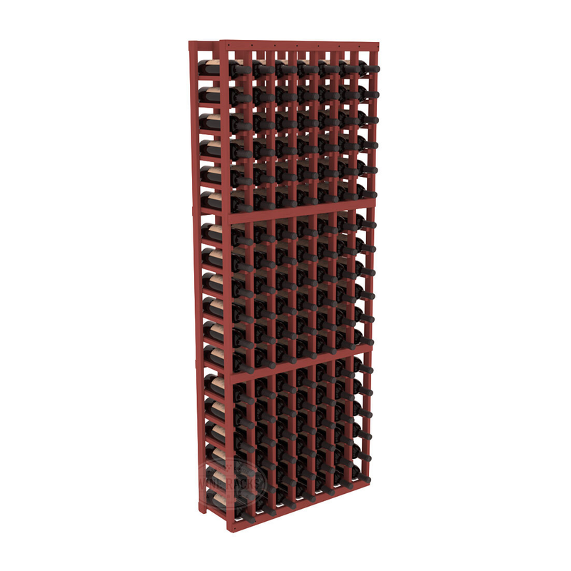 InstaCellar - 7 Column Standard Rack in Ponderosa Pine Cherry stained without WineSafe™ Satin Sealant