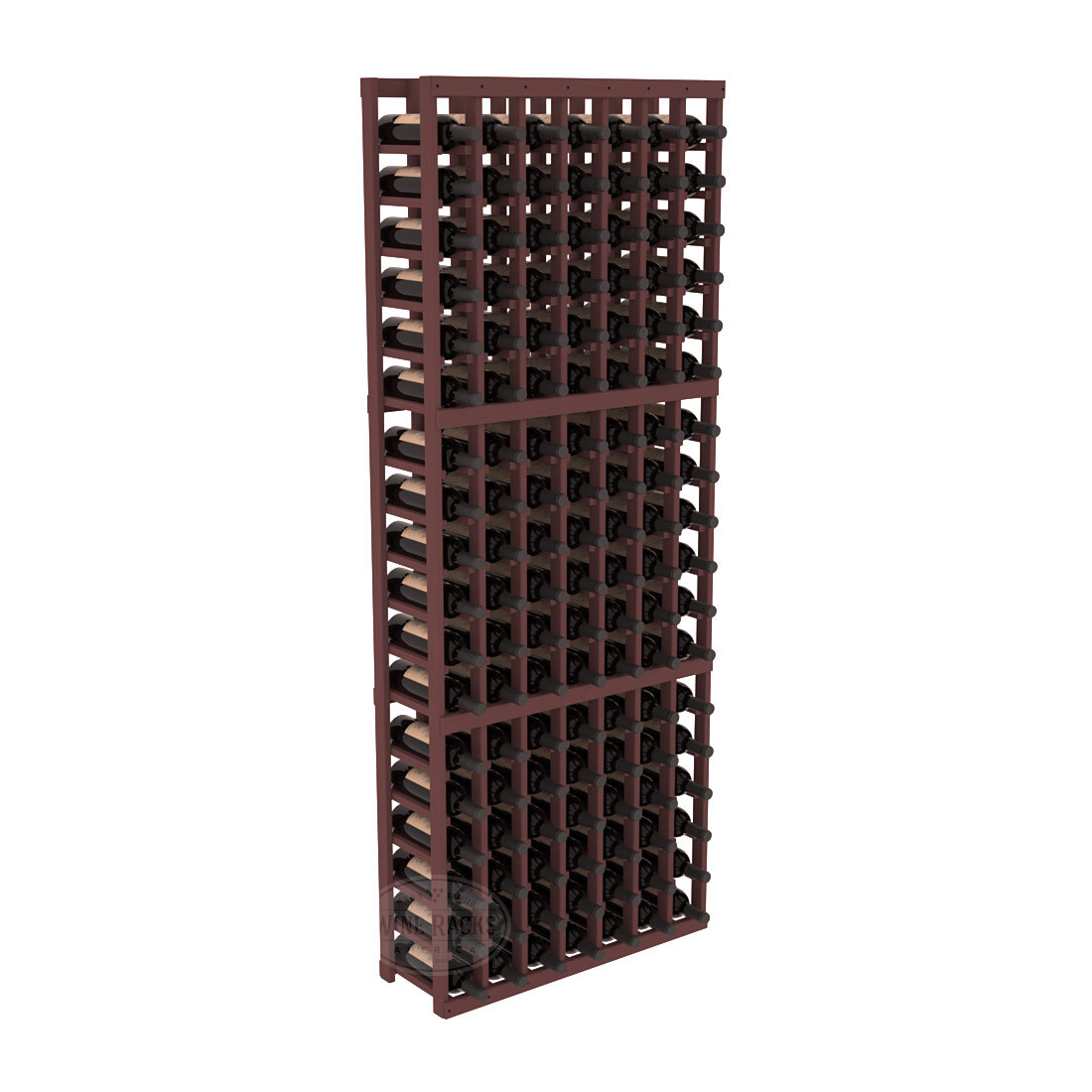 InstaCellar - 7 Column Standard Rack in Ponderosa Pine Walnut stained without WineSafe™ Satin Sealant