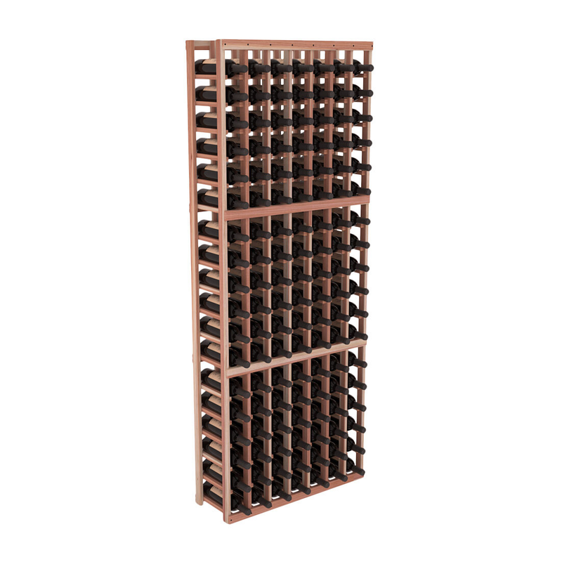 InstaCellar - 7 Column Standard Rack in Premium Redwood Unstained without WineSafe™ Satin Sealant