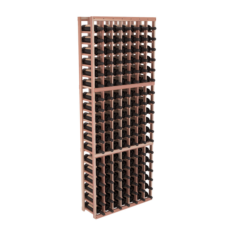 InstaCellar - 7 Column Standard Rack in Premium Redwood Unstained with WineSafe™ Satin Sealant