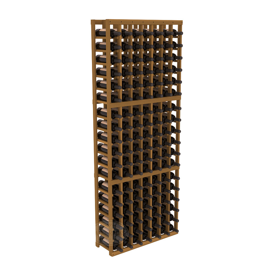 InstaCellar - 7 Column Standard Rack in Premium Redwood Oak stained without WineSafe™ Satin Sealant
