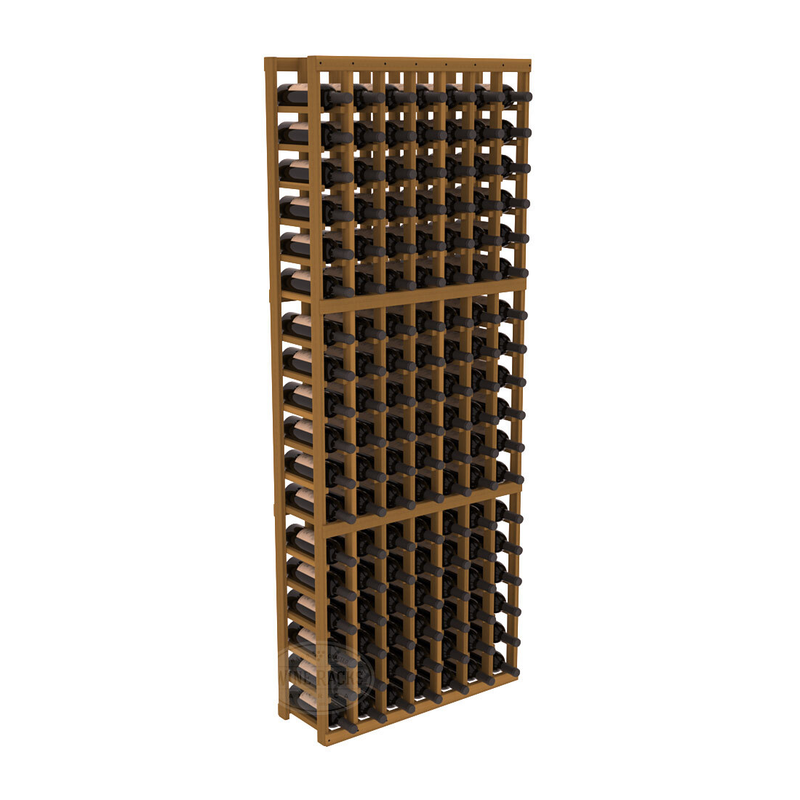 InstaCellar - 7 Column Standard Rack in Premium Redwood Oak stained without WineSafe™ Satin Sealant
