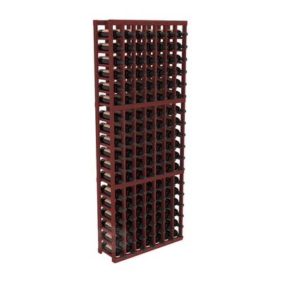 InstaCellar - 7 Column Standard Rack in Premium Redwood Cherry stained without WineSafe™ Satin Sealant